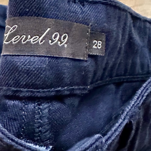 ANTHROPOLOGIE Level 99 High Rise Wide Leg Slant Pkt Ankle Pant Navy/Marine — 28 - Picture 4 of 8